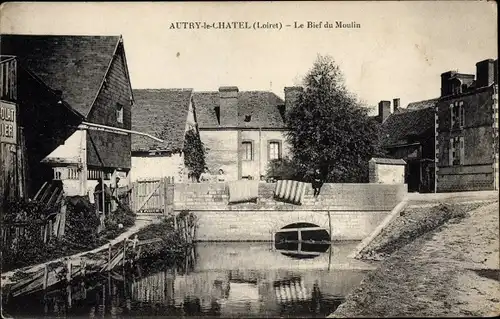 Ak Autry le Châtel Loiret, Le Bief du Moulin