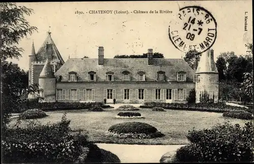 Ak Châtenoy Loiret, Chateau de la Riviere