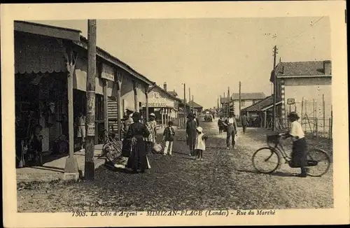 Ak Mimizan Plage Landes, Rue du Marche