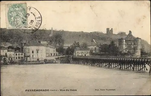 Ak Peyrehorade Landes, Vue du Gave