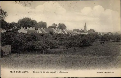 Ak May sur Orne Calvados, Panorama vu des Carrieres Blanches