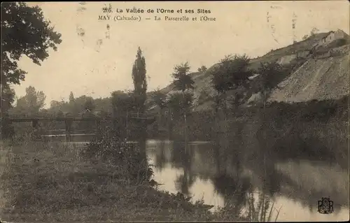 Ak May Calvados, La Passerelle, L'Orne