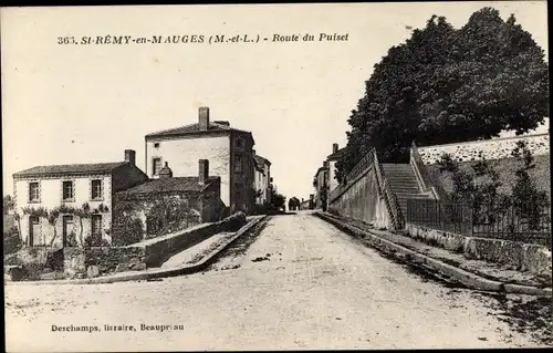 Ak Saint Rémy en Mauges Maine et Loire, Route du Puiset