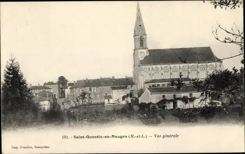 Ak Saint Quentin en Mauges Maine et Loire, Vue generale