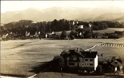 Foto Ak Bad Tölz in Oberbayern, Blick auf den Ort, Gebirge, Kirche