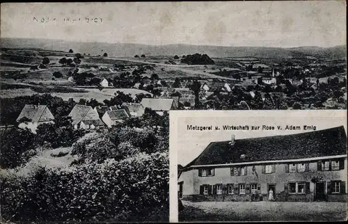 Ak Nieder Liebersbach Birkenau im Odenwald, Metzgerei und Wirtschaft zur Rose