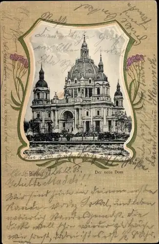 Jugendstil Passepartout Ak Berlin Mitte, Der neue Dom