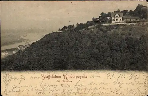 Ak Dresden Niederpoyritz, Staffelstein, Gebäude