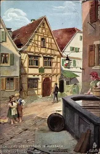 Künstler Ak Schnorr, Marbach am Neckar, Schiller's Geburtshaus