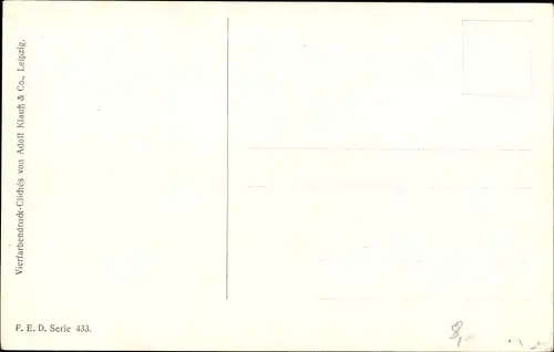 Künstler Ak Thiele, Arthur, Unterbrochene Sitzung, Auto fährt in Klohäuschen