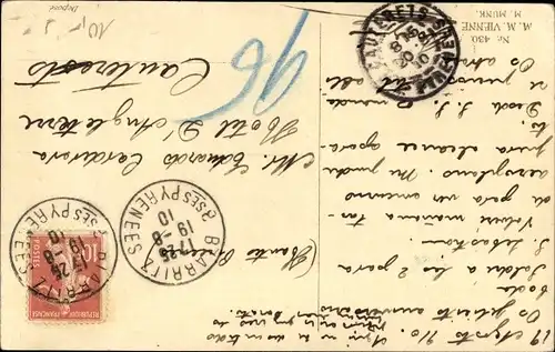 Künstler Ak Lane Vicary, Charles, Auto fährt über einen Polizisten