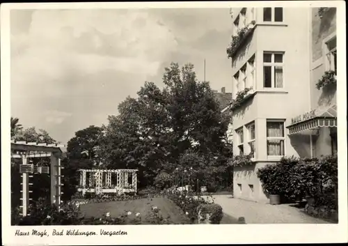 Ak Bad Wildungen in Nordhessen, Pension Haus Mogk, Vorgarten