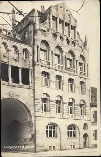Jugendstil Ak Karlsruhe in Baden, Kaiserplatz, Gebäude, Erbauer Prof. Billing