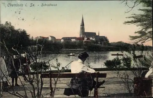 Ak Chemnitz in Sachsen, Schlossteich