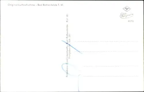 Ak Bad Rothenfelde am Teutoburger Wald, Blick auf den Ort, Gradierwerk, Fliegeraufnahme