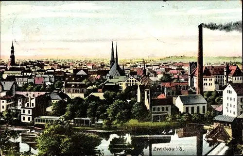 Ak Zwickau in Sachsen, Totale