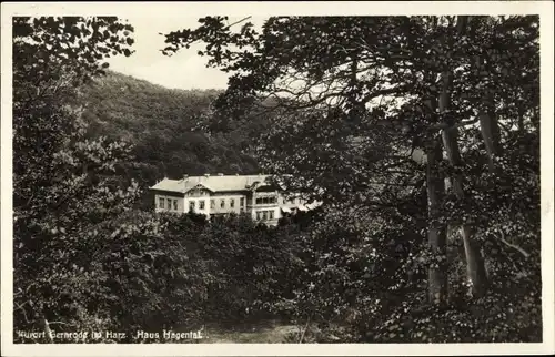 Ak Gernrode Quedlinburg im Harz, Haus Hagental
