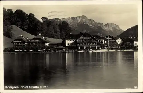Ak Dorf Königssee Schönau am Königssee Oberbayern, Hotel Schiffmeister
