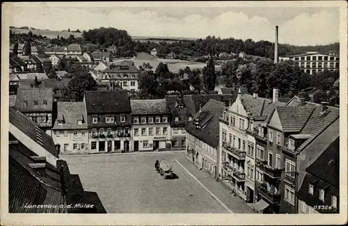 Ak Lunzenau in Sachsen, Marktplatz