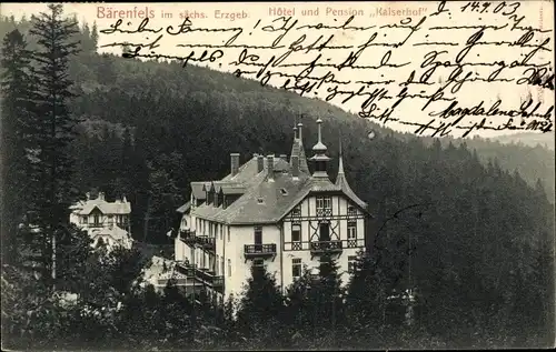 Ak Altenberg Bärenfels Erzgebirge, Hotel Kaiserhof