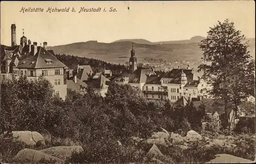 Ak Hohwald Neustadt Sachsen, Heilstätte, Ortsansicht