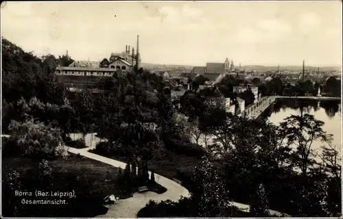 Ak Borna im Kreis Leipzig, Gesamtansicht