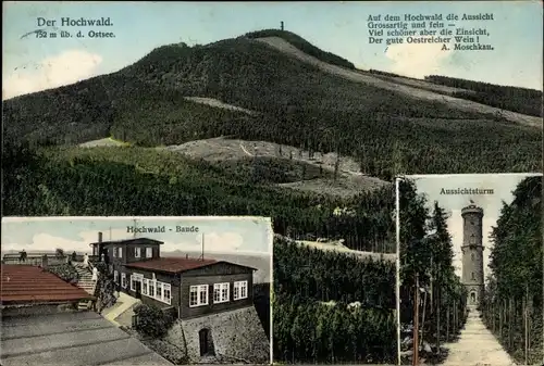 Ak Oybin in Sachsen, Hochwald Baude, Aussichtsturm auf dem Hochwald