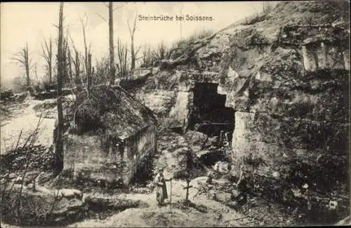 Ak Soissons Aisne, Steinbrüche