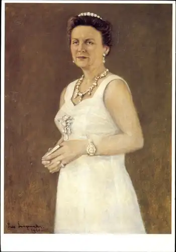 Künstler Ak Swagemakers, Theo, Königin Juliana der Niederlande, Portrait