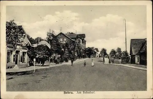 Ak Bebra an der Fulda Hessen, Am Bahnhof