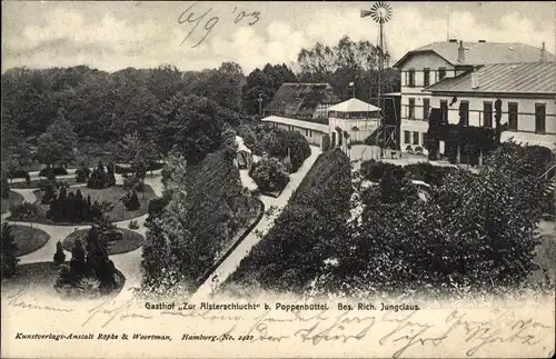 Ak Hamburg Wandsbek Poppenbüttel, Gasthof zur Alsterschlucht