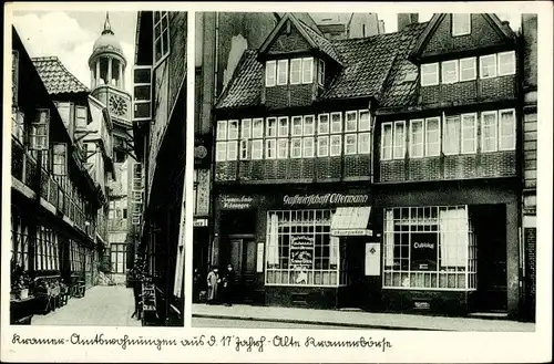 Ak Hamburg, Krameramtswohnungen und alte Kramerbörse