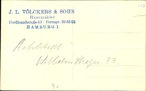 Foto Ak Hamburg Wandsbek Rahlstedt, Villa, Wilhelmstraße 33