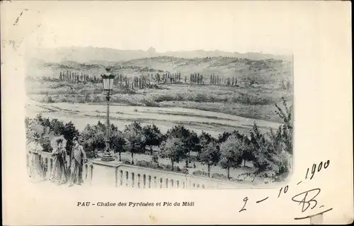 Ak Pau Pyrénées-Atlantiques, Chaine des Pyrenees, Pic du Midi