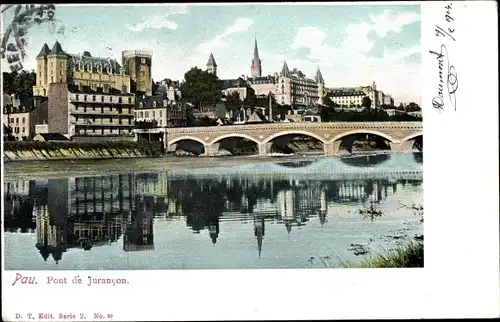 Ak Pau Pyrénées-Atlantiques, Pont de Jurancon