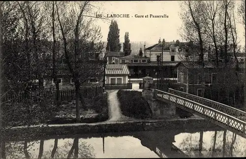 Ak Laroche Migennes Yonne, Gare, Passerelle