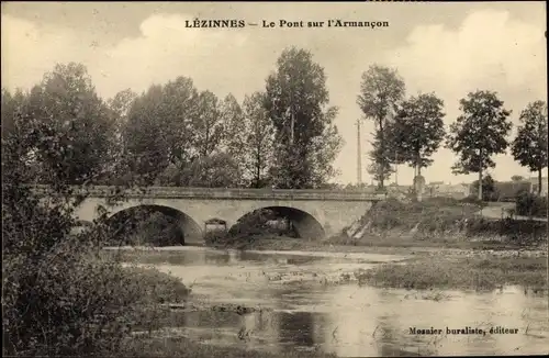 Ak Lézinnes Yonne, Le Pont sur l'Armancon