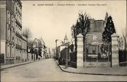 Ak Saint Mandé Val de Marne, Avenue Herbillon, Carrefour Avenue Daumesnil