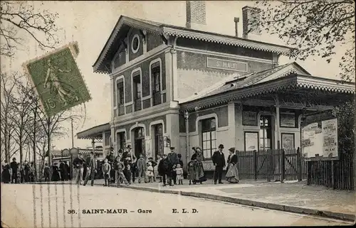 Ak Saint Maur Val de Marne, La Gare