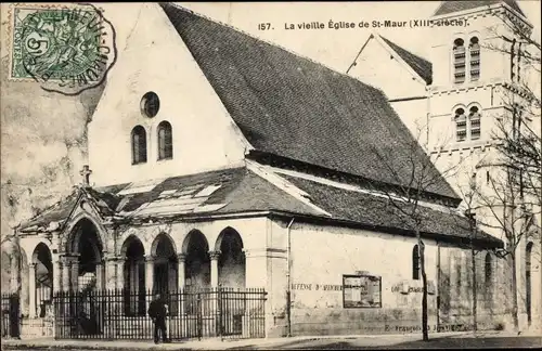 Ak Saint Maur Val de Marne, La vieille Eglise