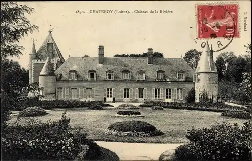 Ak Châtenoy Loiret, Chateau de la Riviere