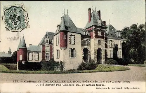 Ak Beaulieu sur Loire Loiret, Chateau de Courcelles le Roy