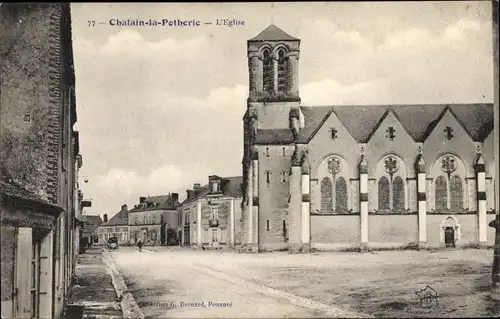 Ak Challain la Potherie Maine et Loire, L'Eglise