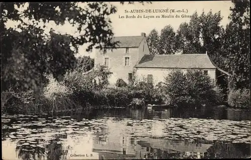 Ak Saint Aubin de Luigné Maine et Loire, Les Bords du Layon au Moulin du Gateau