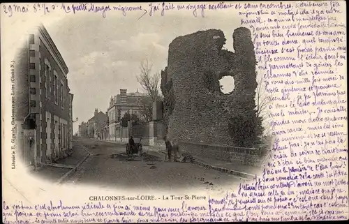 Ak Chalonnes sur Loire Maine et Loire, La Tour Saint Pierre