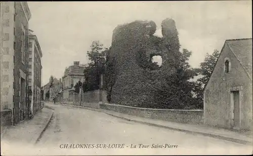 Ak Chalonnes sur Loire Maine et Loire, La Tour Saint Pierre