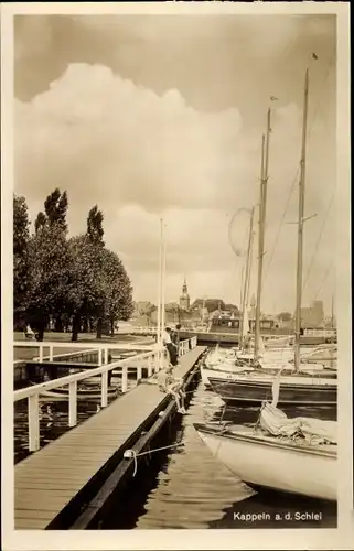Ak Kappeln an der Schlei, Anleger, Panorama