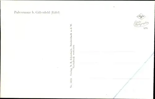 Ak Gillenfeld Eifel, Pulvermaar