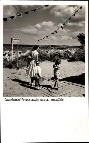 Ak Ostseebad Timmendorfer Strand, Strandleben