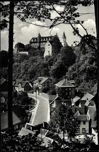 Ak Schönberg Bensheim an der Bergstraße, Teilansicht, Schloss